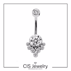 Piercing Navel (ombligo) 9 zirconias