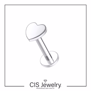 Piercing Labret y corazón plano (AQ)