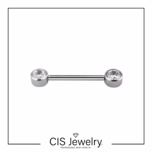 Piercing Nipple doble disco zirconia