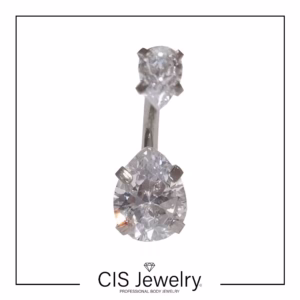 Piercing Navel (ombligo) zirconia gota