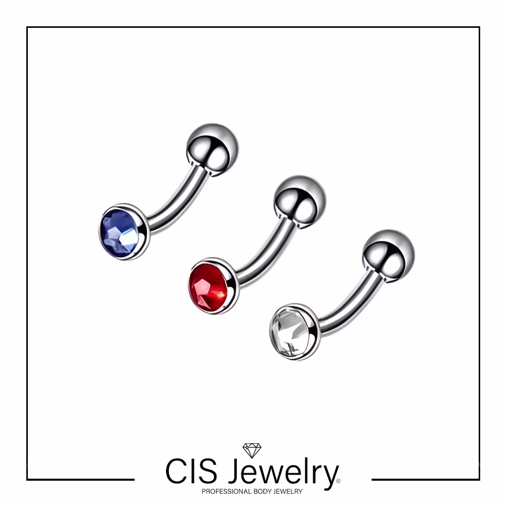 Piercing Floating navel (ombligo) y disco zirconia - Imagen 2