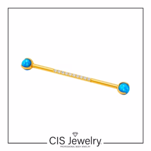 Piercing Industrial zirconias y ópalos azules