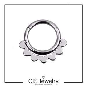 Piercing Aro clicker corazones
