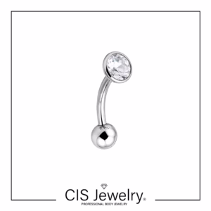 Piercing Floating navel (ombligo) y disco zirconia