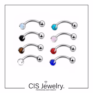 Piericng Floating navel (ombligo) y piedras naturales