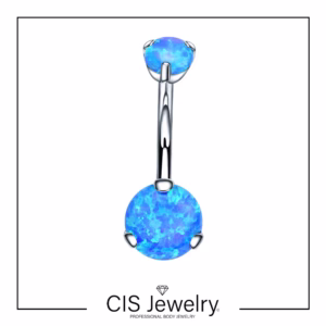 Piercing Navel (ombligo) con ópalos engarzados
