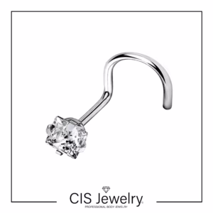Piercing Nostril zirconia cuadrada