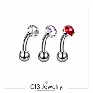 Piercing Banana y disco zirconia