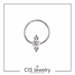 Piercing Aro BCR y cluster zirconia filigranas