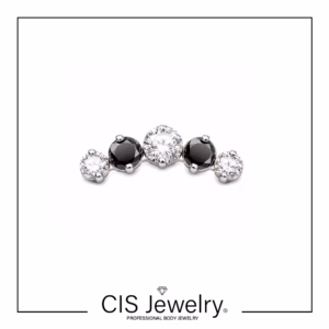 Piercing Labret y cluster prium zirconias mix