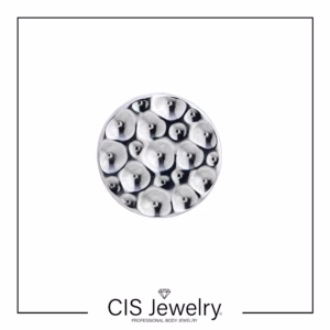 Piercing Labret y top disco martillado