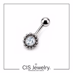 Piercing Floating navel (ombligo) con top sunflower