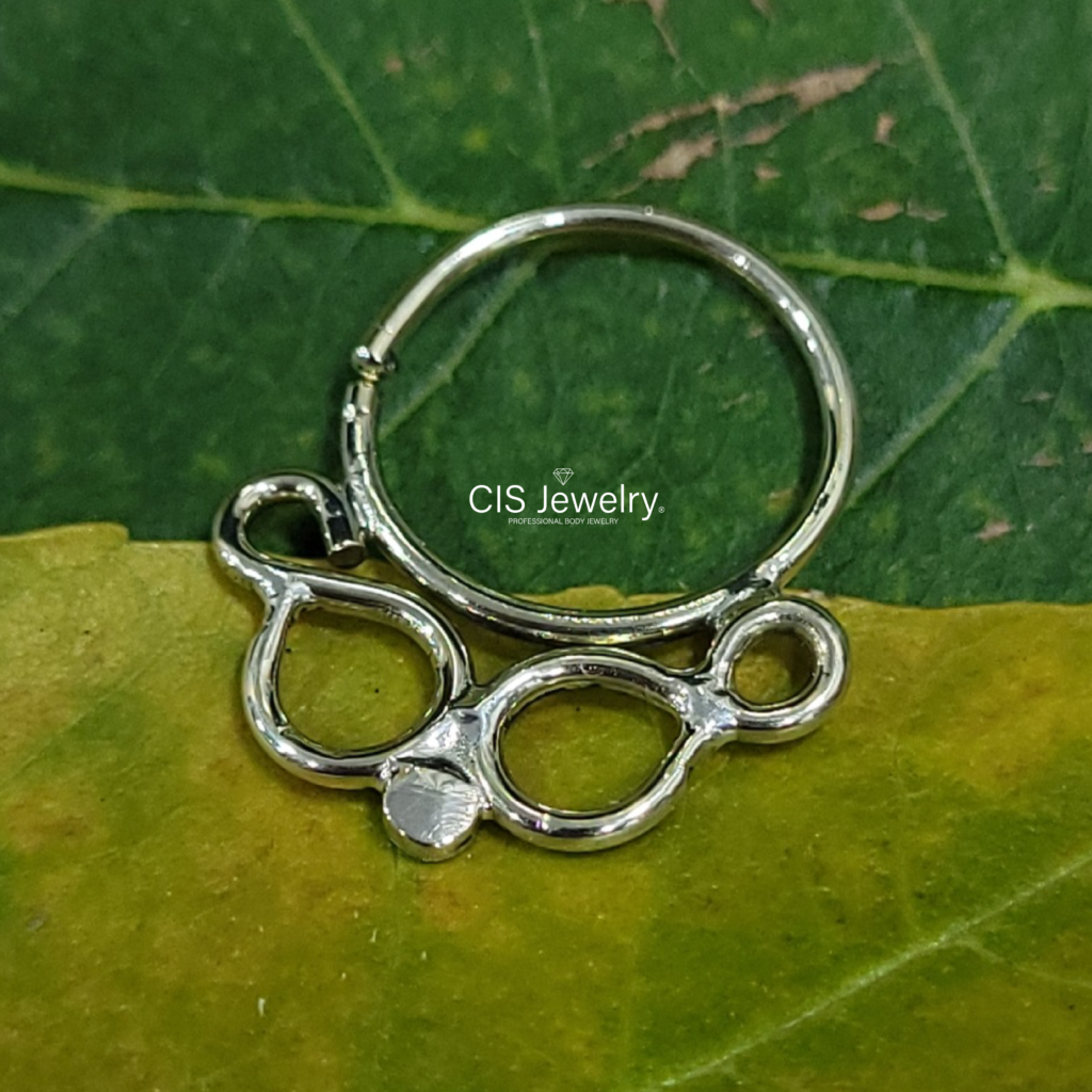 Piercing Aro filigranas de Oro 14K