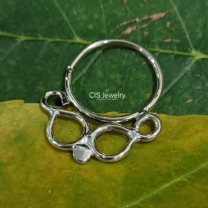 Piercing Aro filigranas de Oro 14K