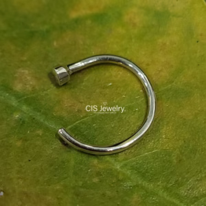 Piercing Nostril aro C-Ring de Oro 14K