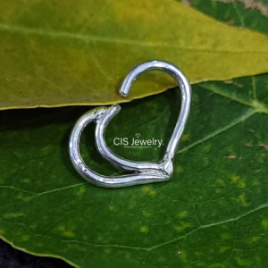 Piercing Aro corazón M3 de Plata 950 Mini