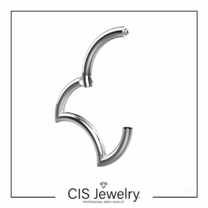 Piercing Aro clicker media luna simple
