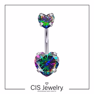 Piercing Navels (ombligo) zirconias corazón