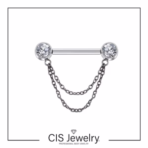 Piercing Nipple con cadenitas