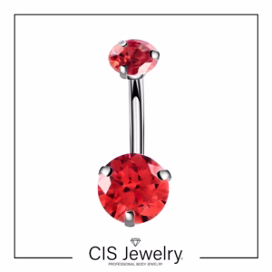 Piercing Navel (ombligo) zirconias redondas