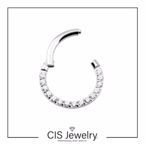 Piericng Aro clicker zirconias blancas