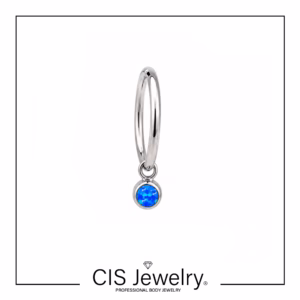 Piercing Aro clicker con dije ópalo