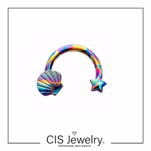 Piercing Aro Circular accesorios frontales - shell y estrella