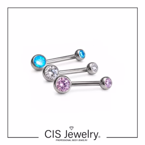 Piercing Navel (ombligo) especial - 3 colores de zirconias