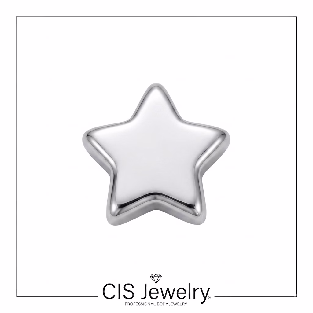 Piercing labret y top estrella simple