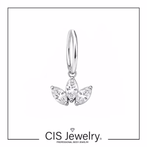 Piercing clicker con dije marquise