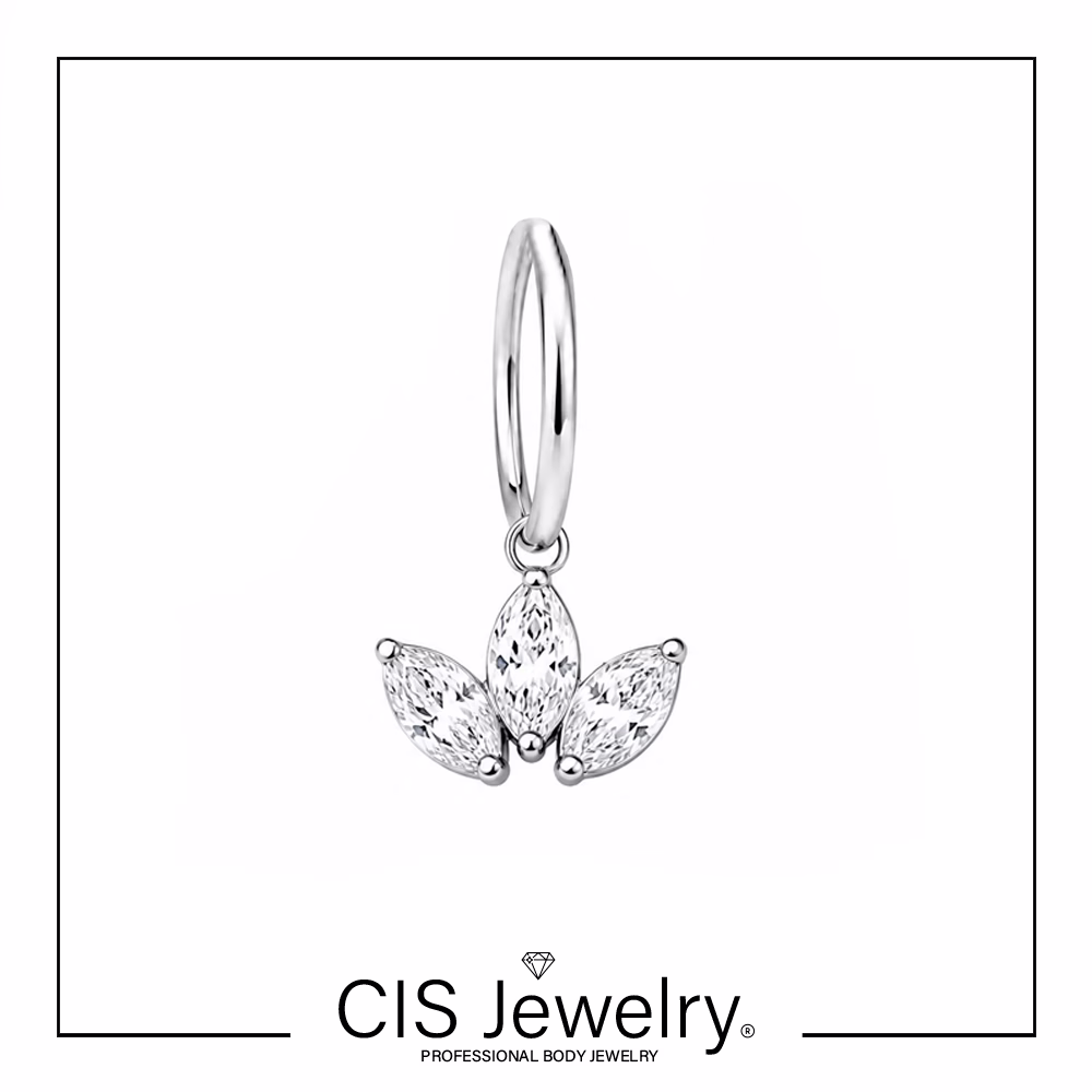 Piercing clicker con dije marquise