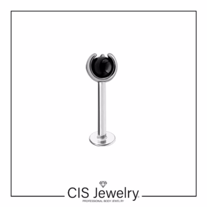 Piercing Labret y bola engarsada piedra natural - varios modelos