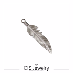 Piercing dije pluma para aros