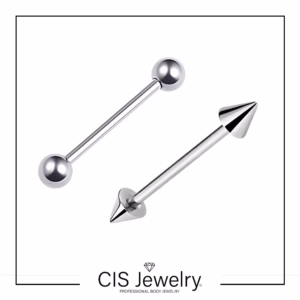 Piercing Barbell recto multiusos (AQ) bola o cono