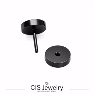 Piercing falso expansor color negro (PVD)