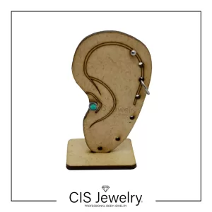 Porta joyas exhibidor piercing oreja con perforaciones simple