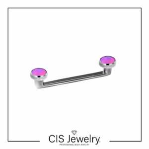 Piercing surface con tops discos ópalos 5mm