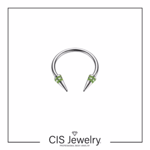 Piercing Aro circular con conos con decoración