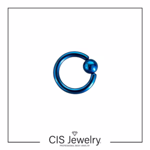 Piercing Aro BCR color azul (PVD)