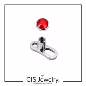 Piercing microdermal con top disco zirconia 5mm