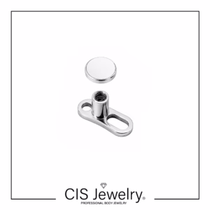 Piercing microdermal con top disco plano 5mm