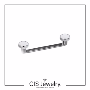 Piercing Surface con tops discos ágatas blancas semitransparentes - piedras naturales 4mm