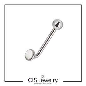 Piercing genital Christina con disco ópalo/bola
