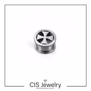 Piercing Expansor decorativo cruz simple