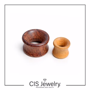 Piercing Expansor de madera natural ahuecada