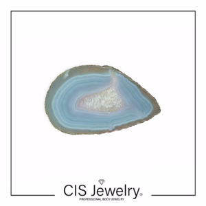 Rodajas porta joyas exhibidores piercing de piedras naturales ágatas chicos