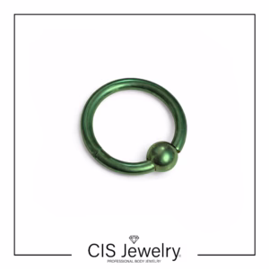 Piercing Aro clicker BCR Ti anodizado verde